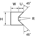 カルレッツOリング用バックアップリング寸法図